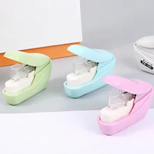 Kawaii Мини Милая Бумага для защиты окружающей среды клинч штапель без скоб степлер для школы офисные принадлежности для дома случайный цвет