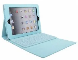 Blue Чехол для бизнес-клавиатуры, для iPad Pro 9,7 дюйма, мужская, офисная, беспроводная, заряжаемая, Bluetooth, клавиатура для женщин, iPad, кожаный протектор - Цвет: Blue
