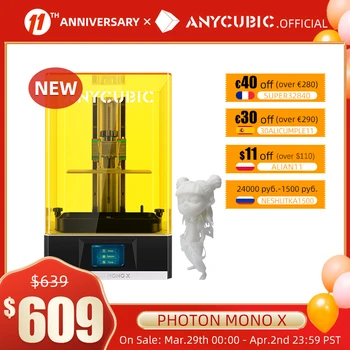 ANYCUBIC Photon Mono X 3D Printer 8.9 inch 4K Monochrome LCD UV Resin Printers 3D Printing High Speed APP Control SLA 3D Printer 1