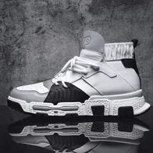 Брендовые классические кожаные мужские ботинки в винтажном стиле; сезон осень-зима; Теплые ботильоны с высоким берцем; мужская повседневная обувь; кроссовки