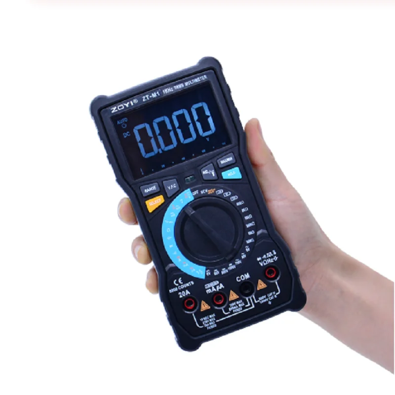 

True-RMS Digital Multimeter ZT-M0 DC AC volt Ampere ohm meter;Frequency Temperature tester;battery/Temperature/Diode measure