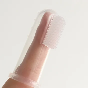 

Small Pet Anti-biting Silicone Finger Vover Guinea Pig Combing Toy Brush Hamster Plastic Cleaning Tool