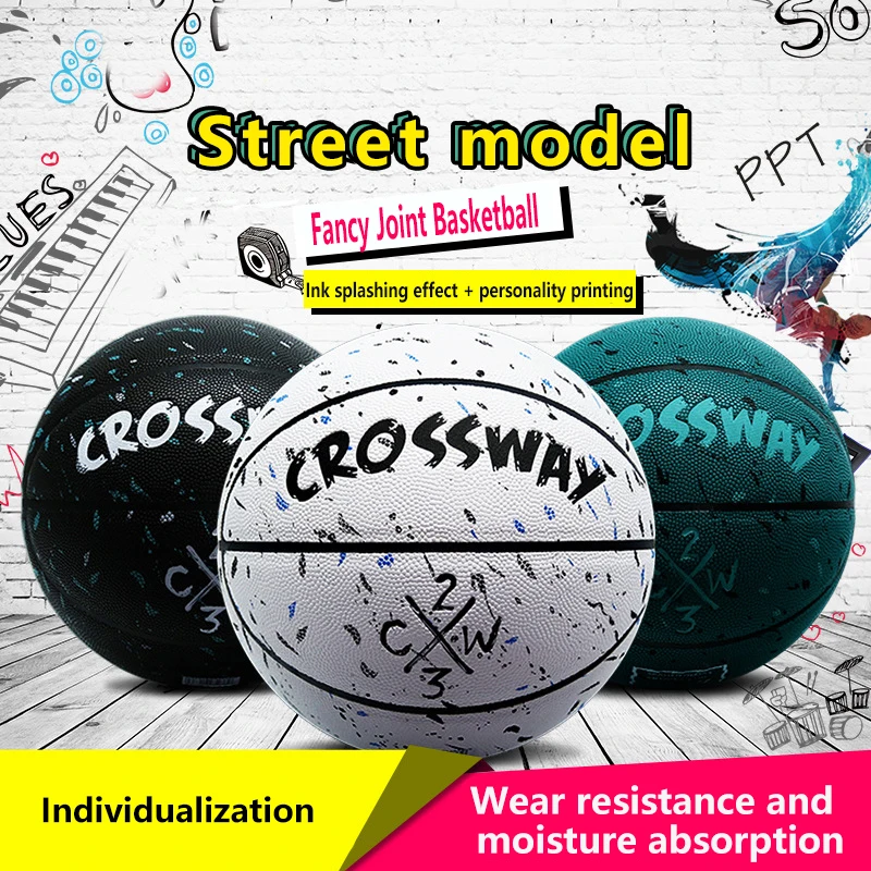 Розничная, новинка, недорогой баскетбольный мяч Crosway 5th 7th PU, влагозащищенный, для помещений и улицы, для взрослых, тренировочный баскетбольный мяч
