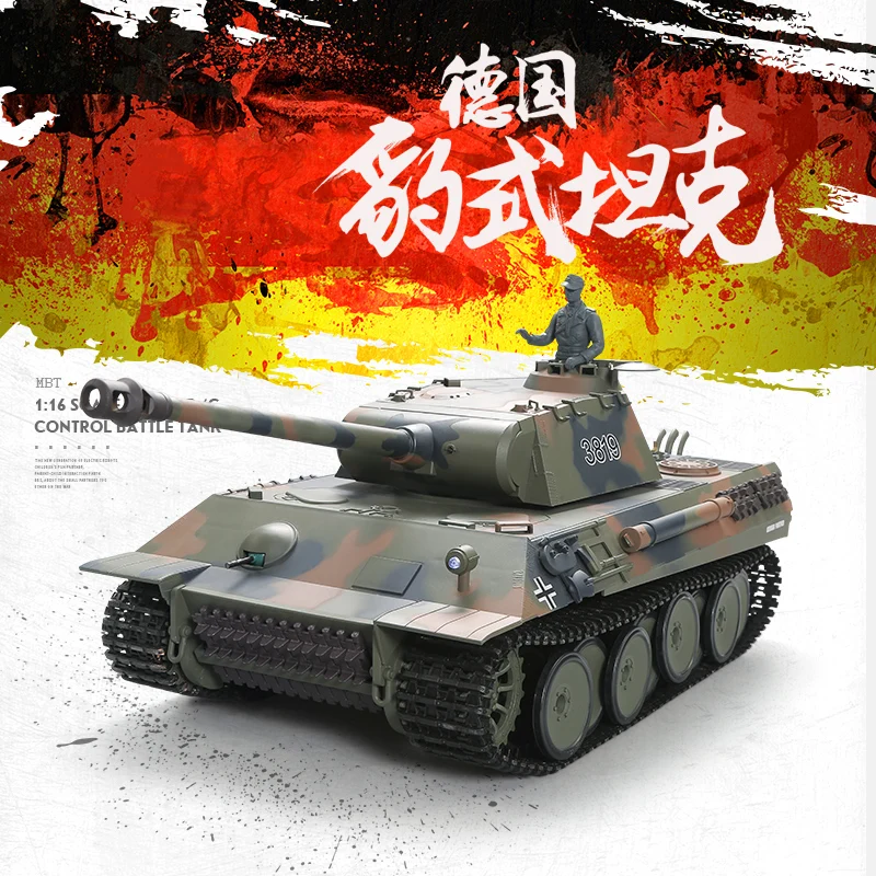 

Henglong RTR RC Tank Radio Controlled 1:16 German Leopard RC BB Firing tank 3819 with Sound