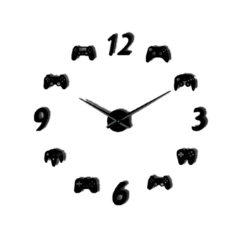 

Video Game Controllers DIY Large Wall Watch Game Decor Modern Design Freamless Giant Wall Clock Game Boys E-Sports Wall Clock