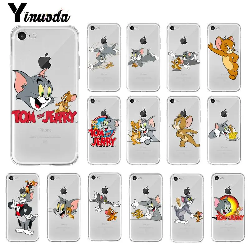 

Yinuoda Tom and Jerry Cat and mouse Cartoon Phone Case Cover for iPhone 8 7 6 6S Plus X XS MAX 5 5S SE XR 10 11 pro max