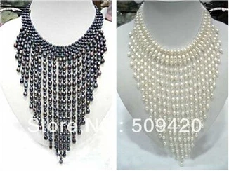 

free shipping >>Fashion Freshwater Pearl necklace Handcraft 1PC