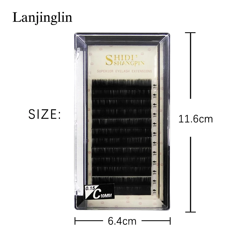 LANJINGLIN, 1 шт., накладные ресницы для наращивания, профессиональные, длинные, объемные, Индивидуальные ресницы, норковые ресницы, макияж, накладные ресницы для глаз