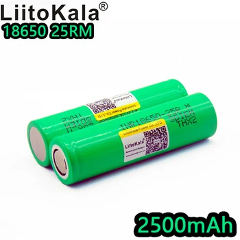 

Liitokala brand new original INR18650 25R rechargeable battery 3.6V discharge 20A power lithium battery 18650 2500mAh