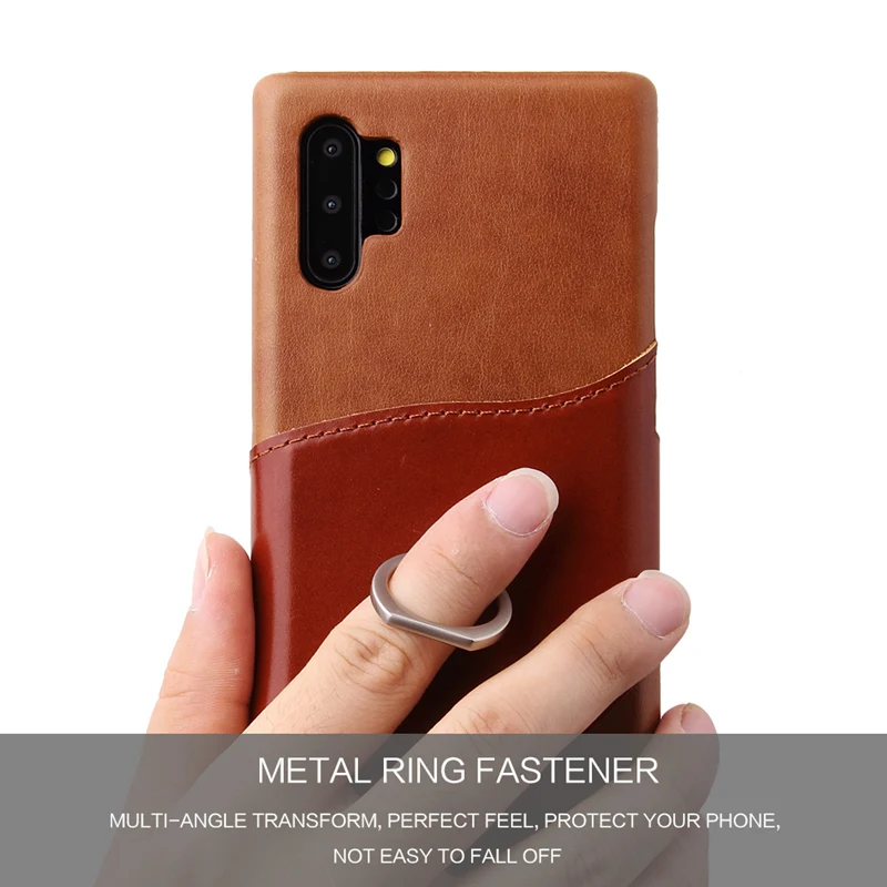 Для samsung Note 10 Pro Чехол из искусственной кожи с кольцом на палец 360 Подставка для samsung Galaxy Note 10 чехол для задней панели Capa Para