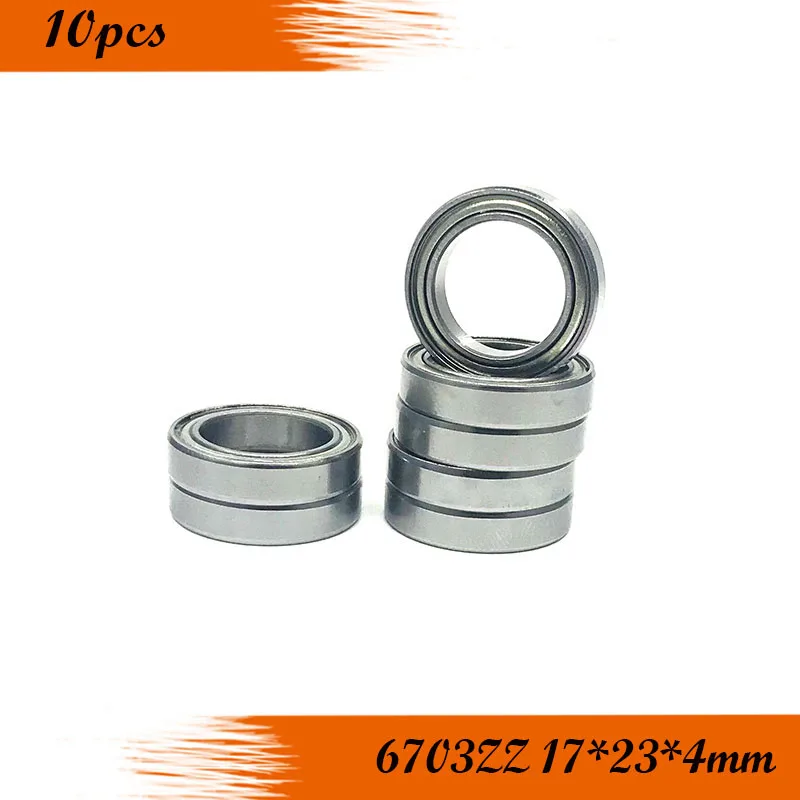 

Free Shipping 10pcs 6703ZZ 17x23x4 mm Gcr15 ABEC-3 thin wall deep groove ball bearing 6703 zz 17*23*4mm