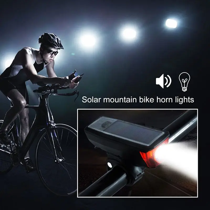 

Cycling Solar Power Led Light Waterproof Usb Rechargeable Bike Front Headlights