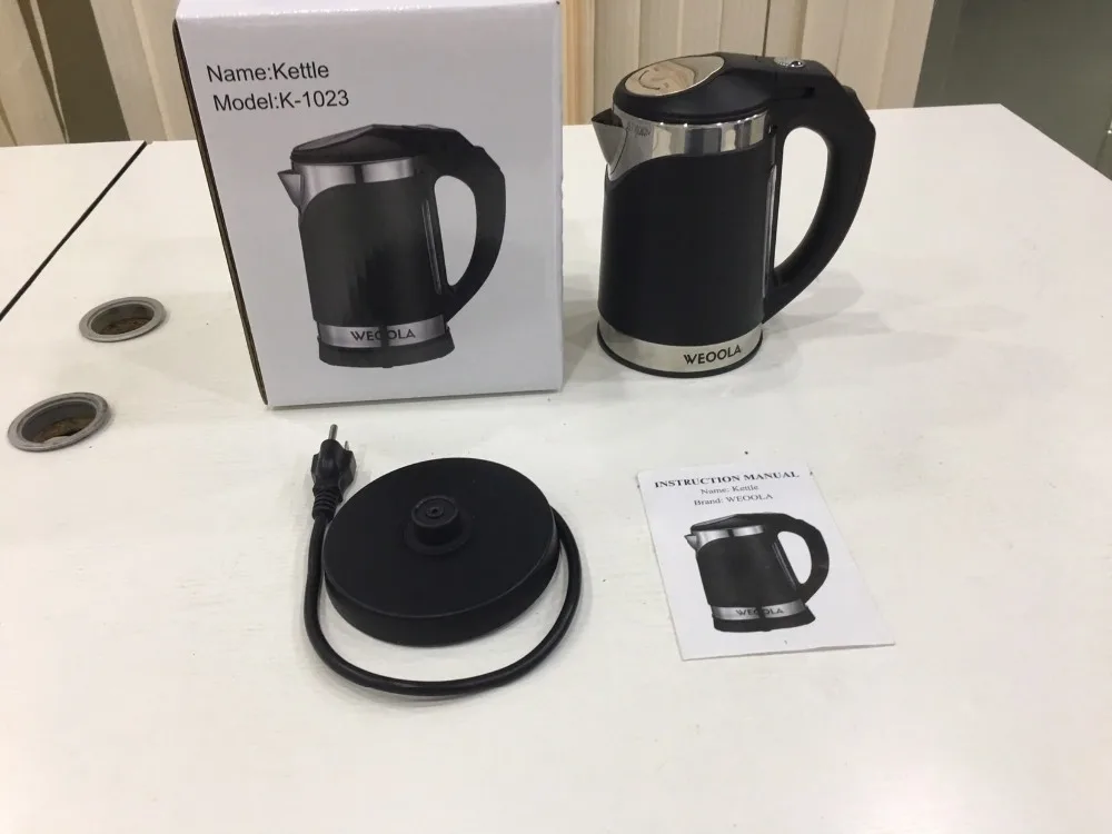 Electric Kettle Water Heater Boiler Automatic Shut-Off& Boil Dry Overheating Protection Stainless Steel Home Offfice