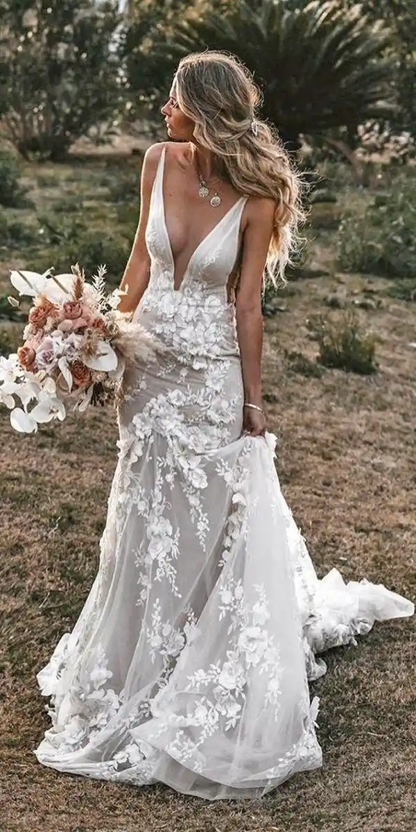 Country mermaid wedding dresses Clearance