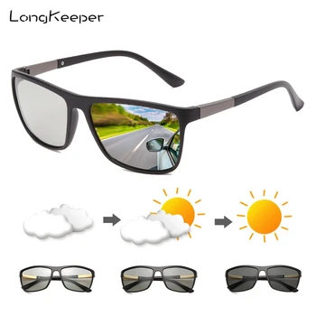 

Photochromic Sunglasses Men Polarized Driving Chameleon Glasses Male Change Color Sun Glasses Black UV400 Driver's Eyewear