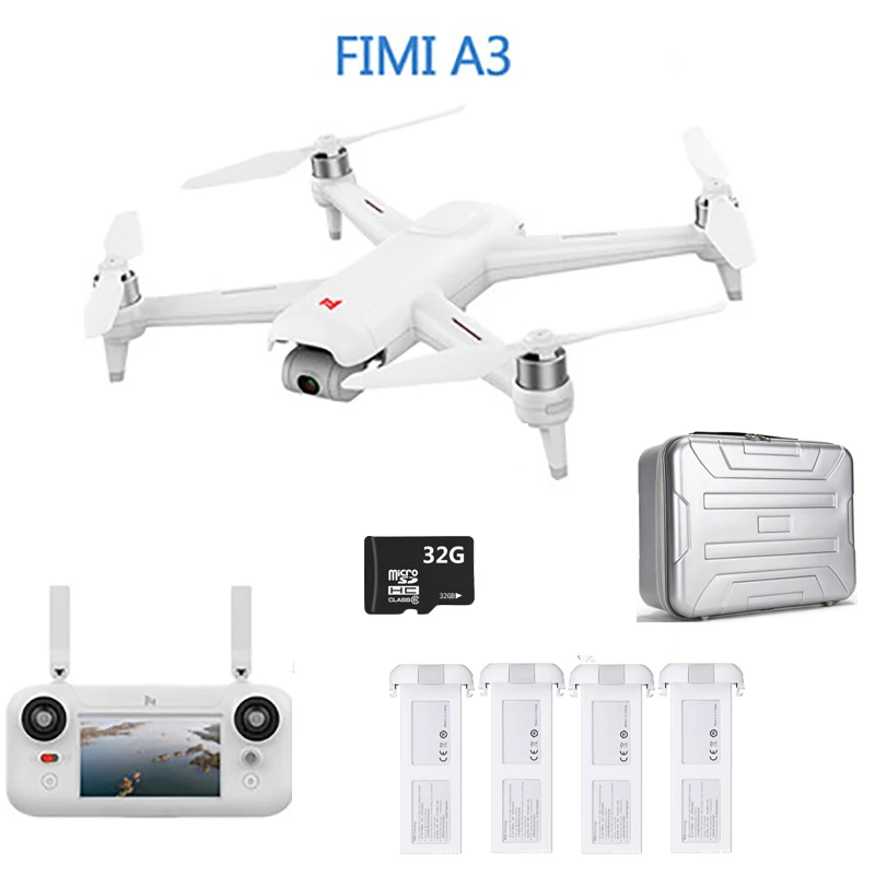 Дрон FIMI A3 с камерой 5 8G GPS 1 км FPV 25 минут 2 осевой подвес 1080P камера RC Quadcopter комплект