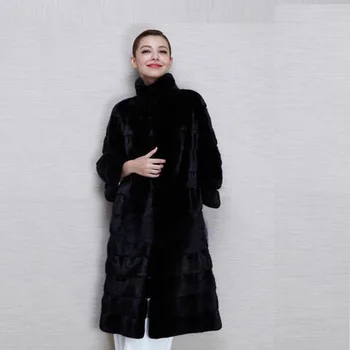 

Large size women's fur coat female fox hair Rex rabbit Mao Haining imitation fur medium and long mink fu