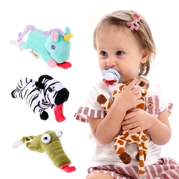 

Plush Doll Baby Dummy Pacifier Chain Clip Animal Toys Boy Girl Soother Nipple Holder (not include Pacifier)