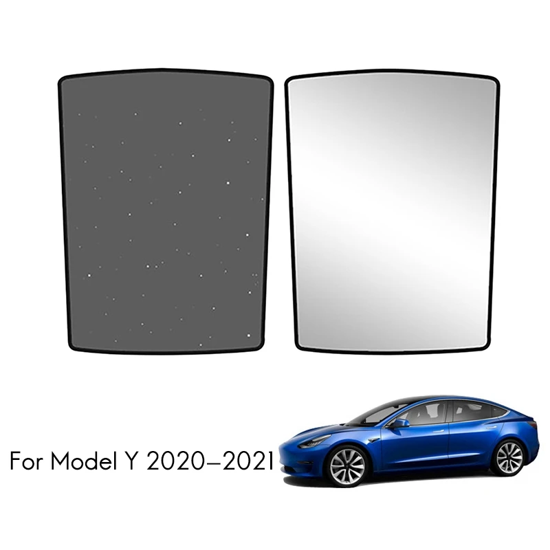 For Tesla Model Y 2021 Auto Starry Sky Sunroof Sunshade Net Skylight