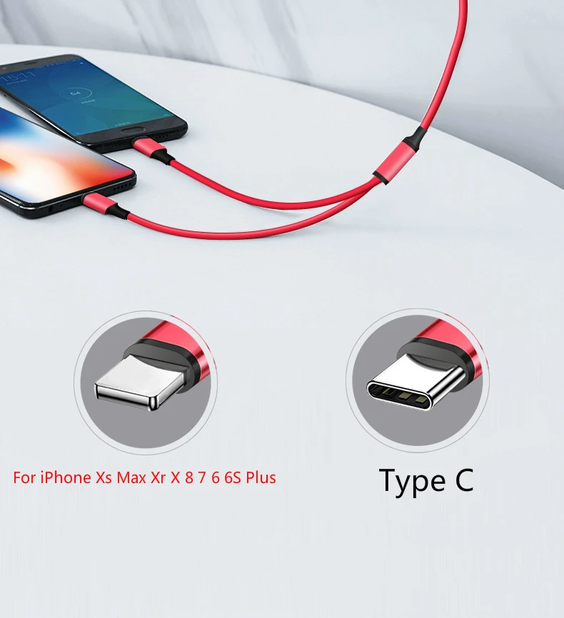 Mzxtby 2 в 1 USB кабель для IPhone Xs Max Xr X 8 7 6 6S Plus Быстрая зарядка Micro USB кабель для samsung Xiaomi кабель для мобильного телефона