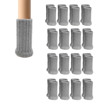 

Knitted Elastic Non Slip Chair Socks Furniture Pads Floor Protectors, Fit Diameter From 3inch to 6.5inch,(Grey, 32Pcs)