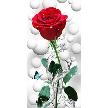 

45 * 85cm 1 Pc Beautiful 5d Diamond Painting Full Diamond Rose Full Diamond#