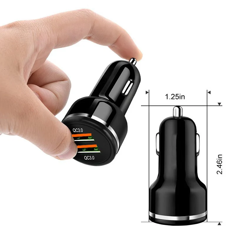 Автомобильное зарядное устройство для телефона Dual USB с функцией защиты AIpower Seven, быстрая зарядка, автомобильное зарядное устройство SGA998