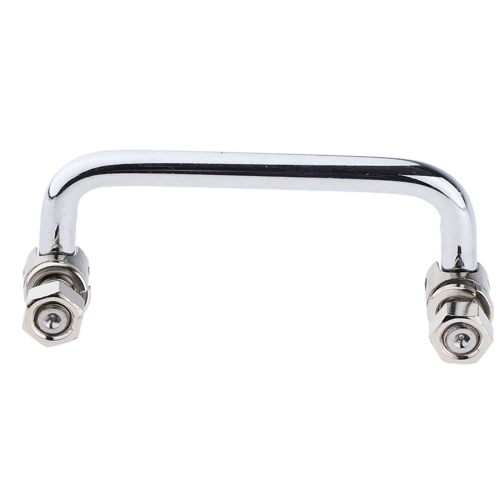 Stainless Steel Heavy Duty Boat Marine Folding Grab Handle Hand Rail Door Assist Bar Hardware, Length 4-inch Round Tube
