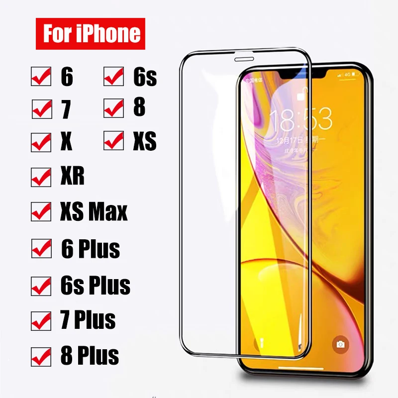 Бронированное стекло Защитная пленка для iPhone 6 S XS Max 7 8 Plus XR 6 S экранная защита 10xs 10 X R закаленное стекло защитный лист SX RX