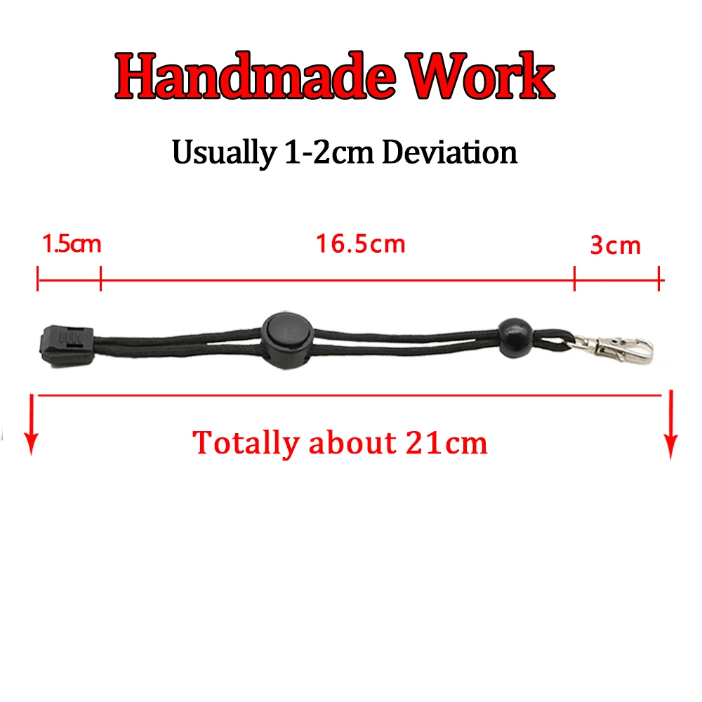 5/10Pcs 21CM 손전등 스트랩 매는 밧줄 슬링 EDC 야외 도구 블랙 Paracord Ajustable 안티 분실 토치 카메라 전화 키트