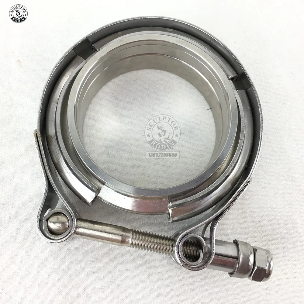 3" 3.5"3.75" 4"Car Aluminum Flange V band Exhaust Clamp V-Band 3 3.5 3.75 4 Inch Aluminium Vband Clamps