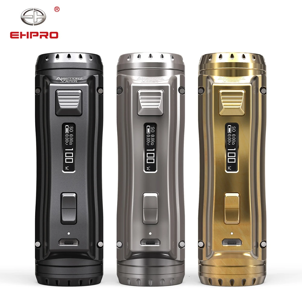 

Ehpro Cold Steel 100 Mod Vape 120W TC Box MOD Compatible With 21700/20700/18650 Batteries Electronic Cigarette Box Mods