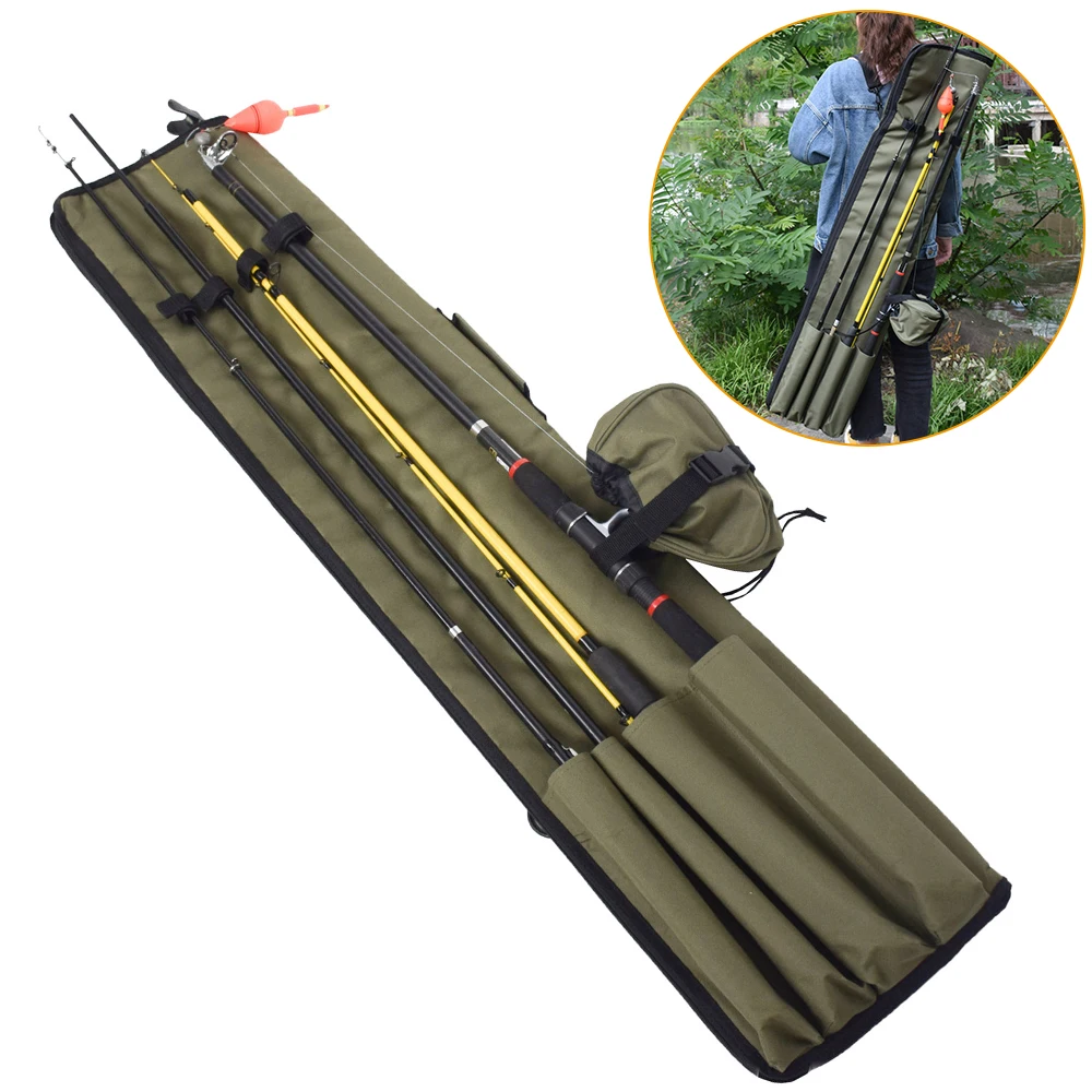 Multifunctional Carp Fishing Rod Reel Cover Bag Fishing Rod Bag Fishing Pole Protective Storage Bag Case Travel Carry