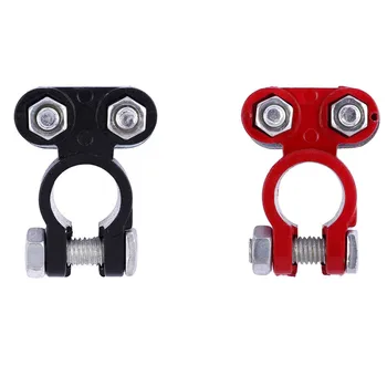 

New 2 Pieces Automotive Car Boat Truck Battery Terminal Clamp Clip Connector pile head will not break corrosion resistance Y7