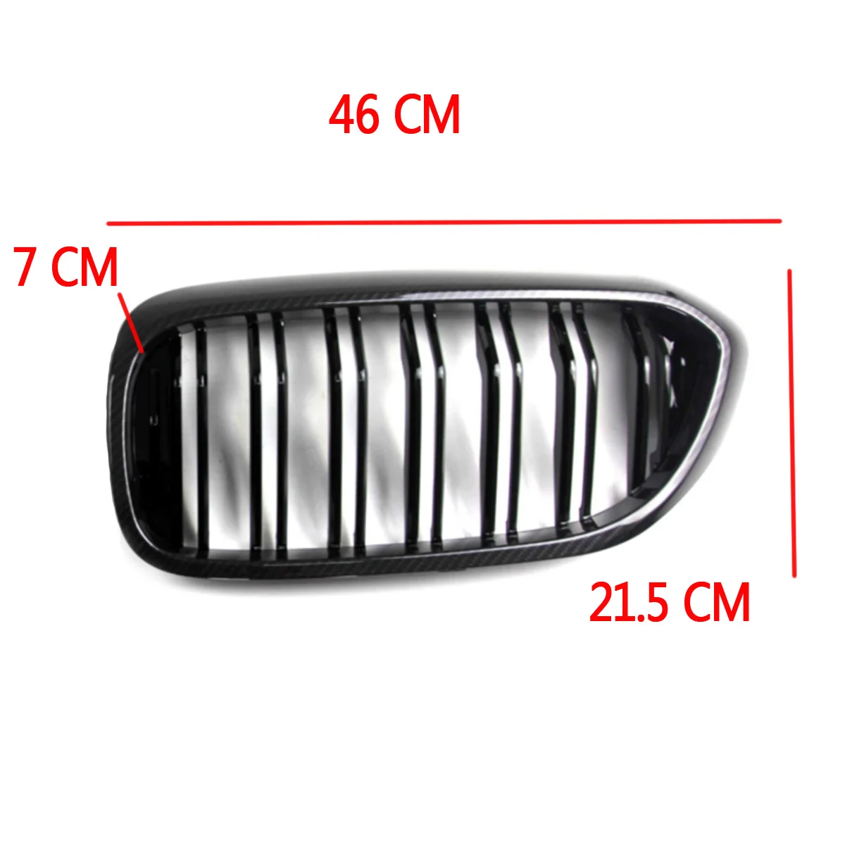 

Front Bumper Grill For BMW 5Series G30 G31 G38 530i 540i 2017-2018 ABS Dual Line Carbon Black Replacement Front Kidney Grille