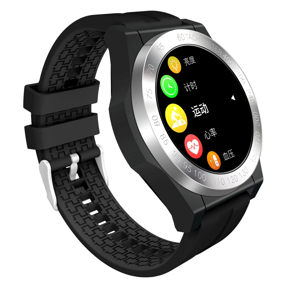 

CK25 Smart Watch 1.3Inch Full Round Color Screen Fitness Band 24H Heart Rate O2 Monitor Leather Strap Smart Watch Men