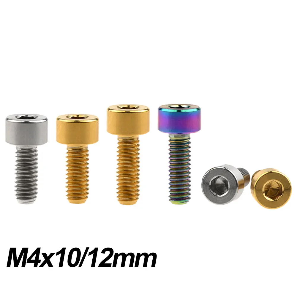 

Xingxi Titanium Hex Socket Bicycle Bolt Standard Head DIN912 M4x10 12mm Hexagon Screws 1Pcs