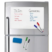 Tableau blanc magnétique pour enfants, Notes pour réfrigérateur, tableau à messages effaçables, tableau d'écriture d'enseignement de bureau, autocollants de porte