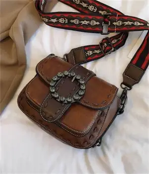 

2020 fashion women shoulder bag genuine leather crossbody bag trend and wild small aquare bag with adjustable shoulder strap