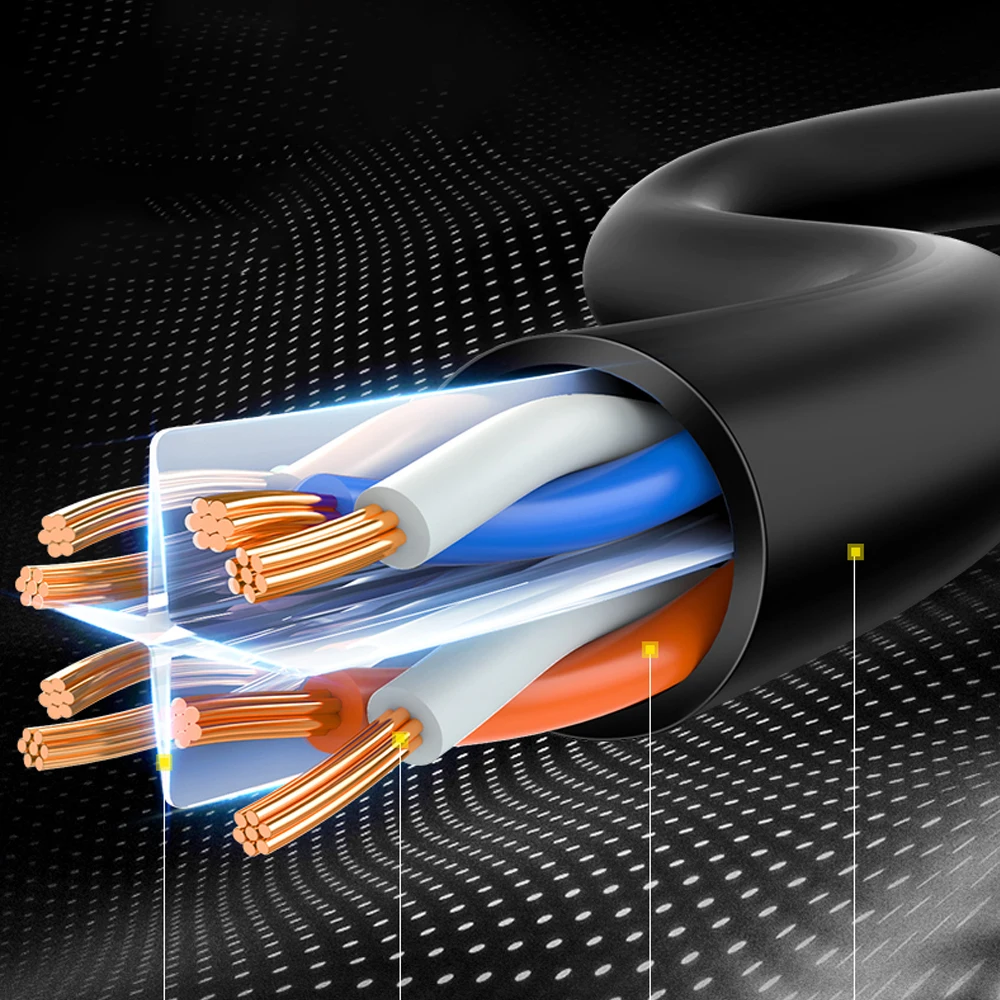 Сетевой кабель CAT6 UTP 20 метров 24AWG * 4P открытый Высокоскоростной Ethernet Кабель линия м