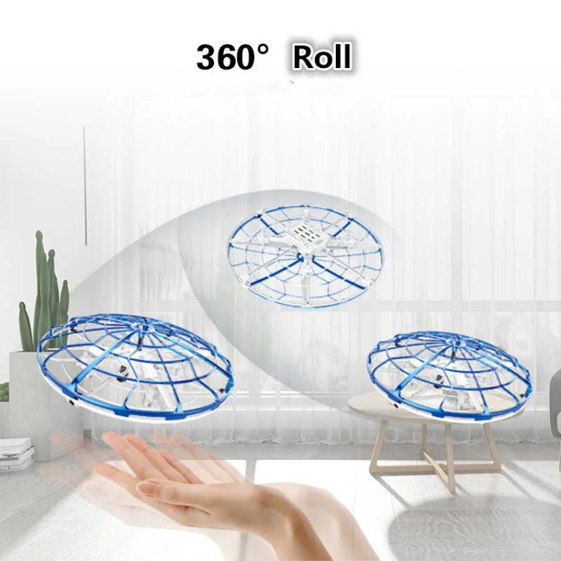 Инфракрасные часы гравитационная индукция Smart Hover UFO Радиоуправляемый Дрон 100 м 3D рулон фиксированный удерживающий Безголовый режим распознавания жестов НЛО Квадрокоптер