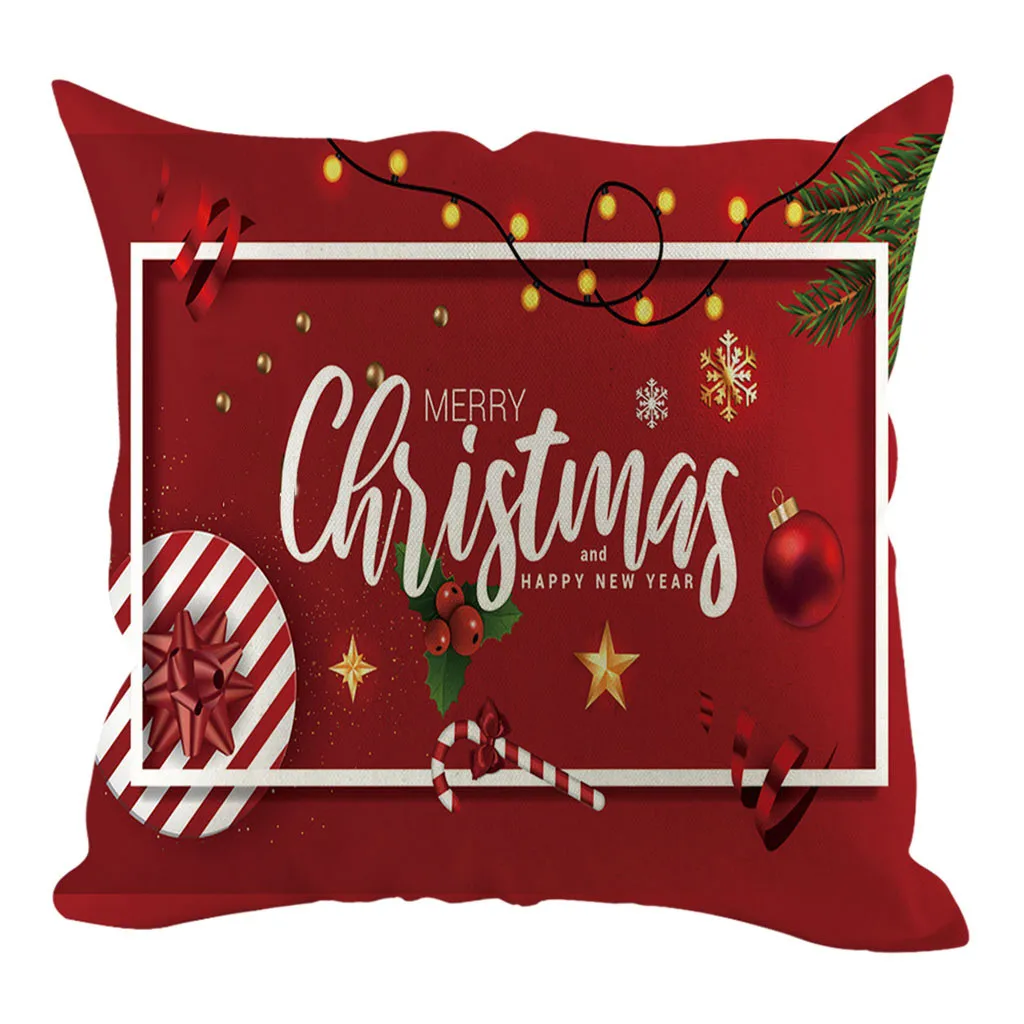 Диванная подушка крышка стула coverChristmas письмо набор подушек льняная наволочка декоративный диван подушка для автомобиля Подушка 9,20