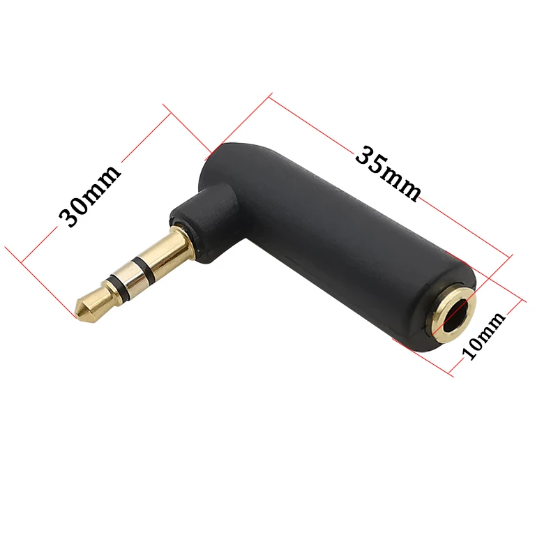 1/4 Pouce TRS à 3,5 Mm Adaptateur D'angle Droit 90 Degrés 6