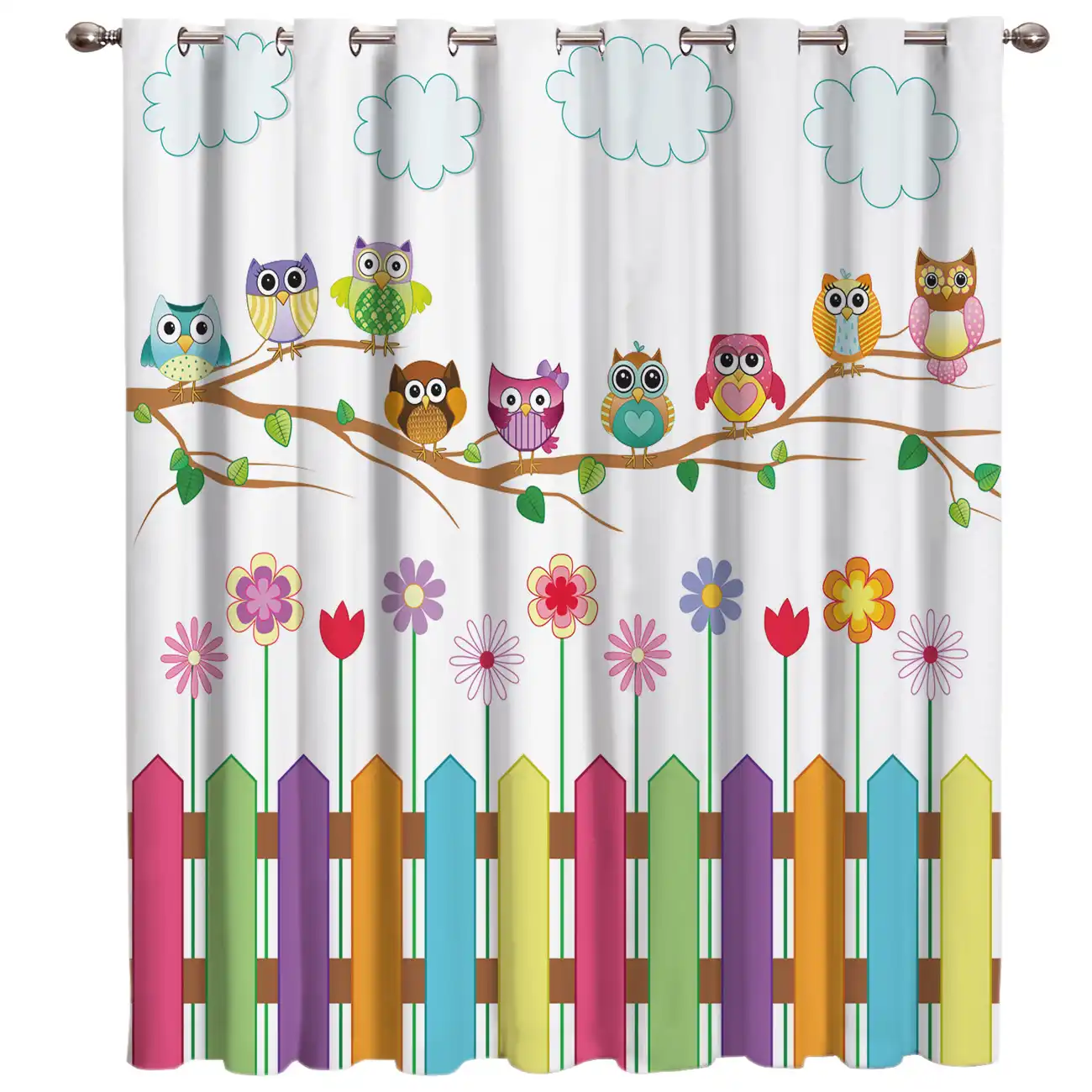 Cartoon Kid Nette Eule Fenster Vorhange Dunklen Fenster Jalousien Wohnzimmer Decor Schlafzimmer Stoff Kinder Vorhang Panels Mit Osen Vorhange Aliexpress
