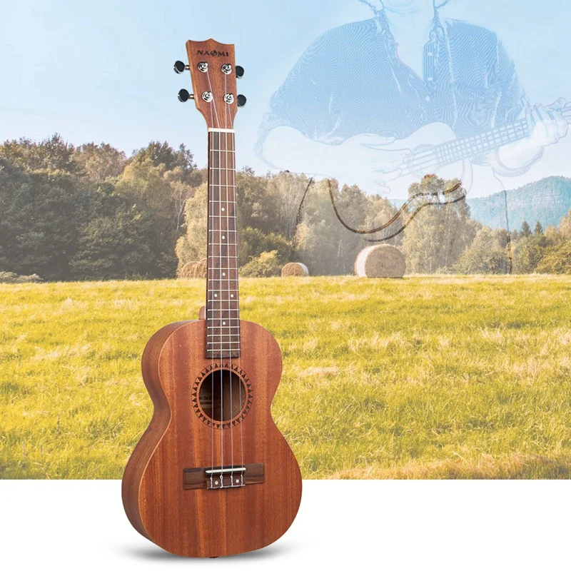 NAOMI Студенческая сопрано укулеле с Aquila струны Sapele Ukulele для студентов начинающих