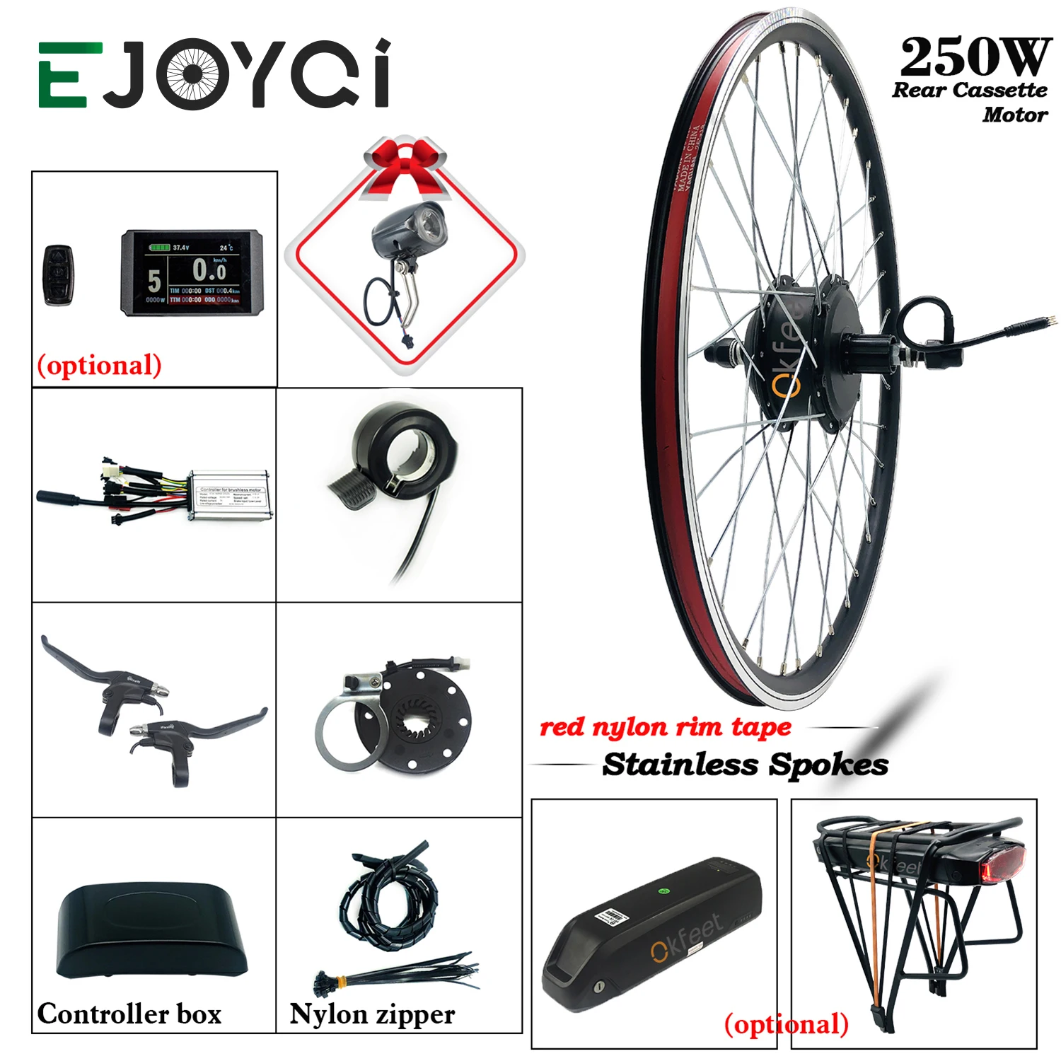 Комплект для переоборудования eBike комплект электрического велосипеда 36 в 250 Вт LCD3