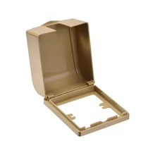 Uxcell всепогодный выход крышка в использовании штепсельная розетка протектор для внутреннего использования s 98x110x55 мм Золотой 2 шт