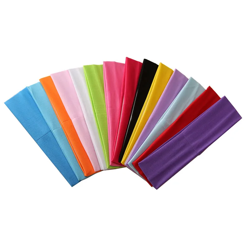 14pcs/set Fashion Sports Headband Wide Elastic Yoga Hair Bands Fitness Running Headwear Women Gril Hairband Sweatband 1 pc candy color women men yoga hair bands sports headband girls blue sport anti slip elastic rubber sweatband football running