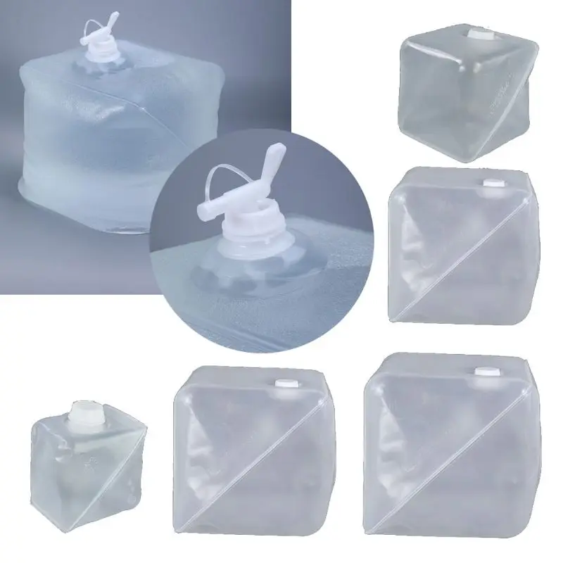 

20L Portable Folding Kettle Barrel Outdoors Collapsible Water Cube Clear Soft Plastic Durable Reusable Foldable Bucket