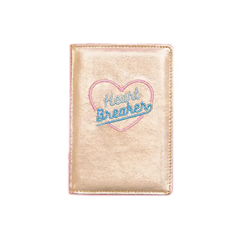 Розовая лазерная вышивка Россия Обложка для паспорта с держателем кредитной карты защитный чехол Porte Carte Etui Carte Bancaire - Цвет: Embroidery gold